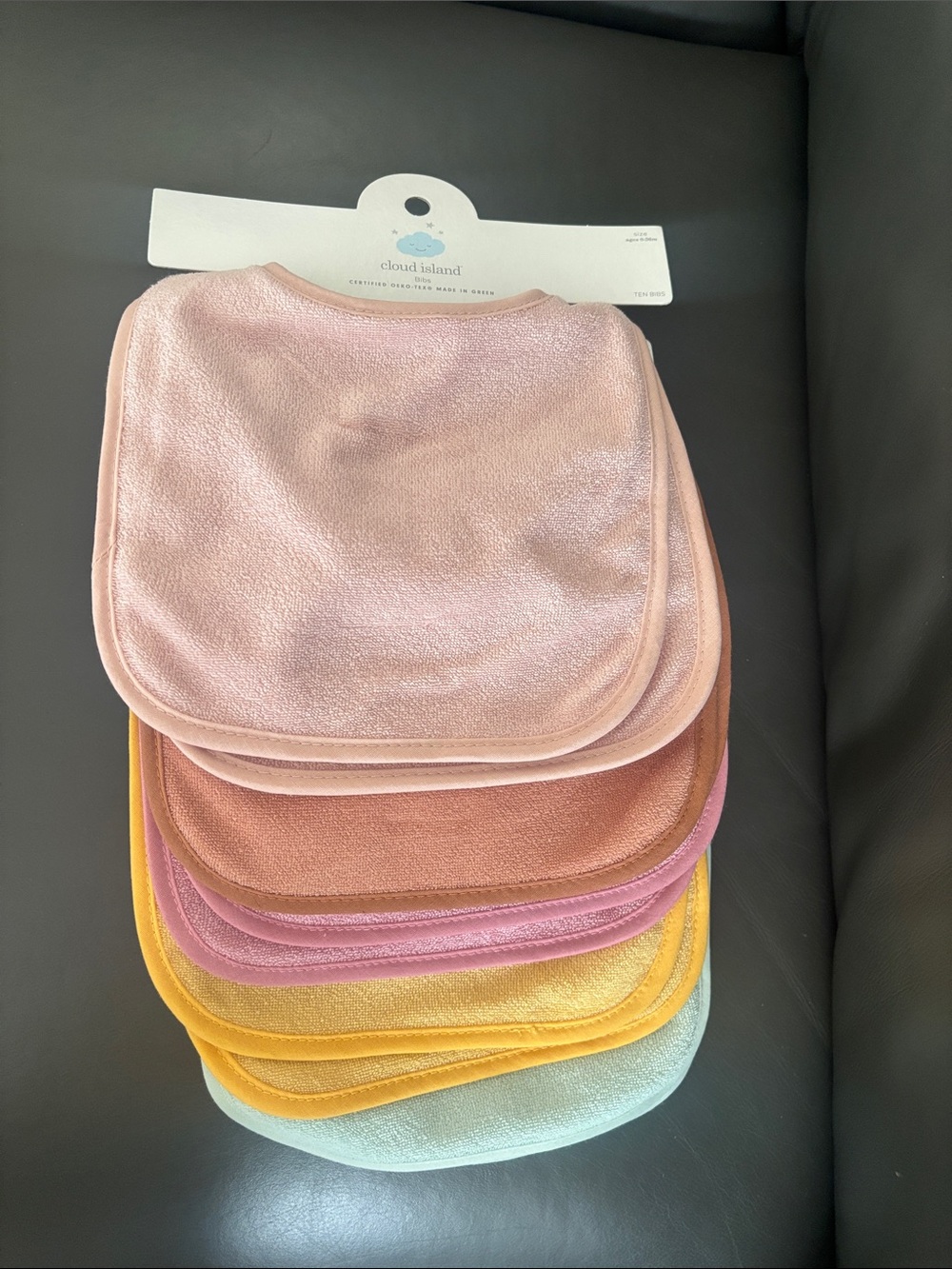 Pastel baby bibs - pack of 10
